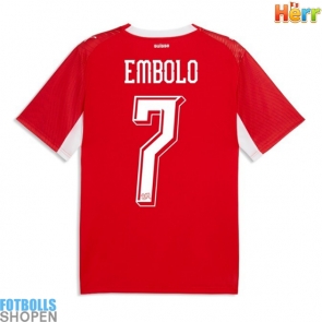Billiga Schweiz Breel Embolo #7 Hemmatröja VM 2026 Kortärmad